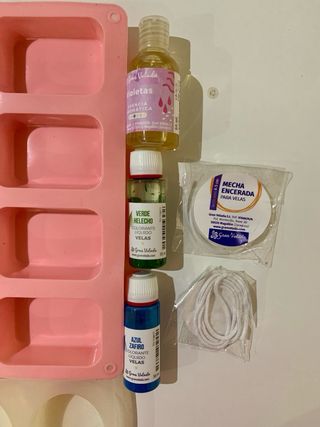 Kit Velas: Cera, Moldes, Tintes y Mechas