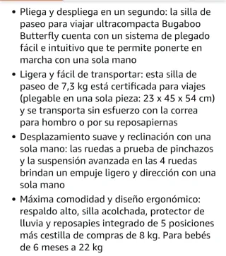 Silla Bugaboo Butterfly Negra