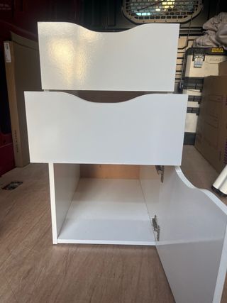 Escritorio blanco brillo 75x138cm