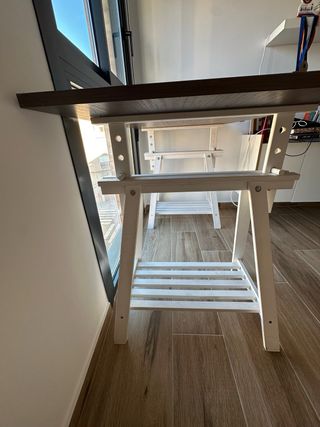 Mesa escritorio caballetes regulables madera