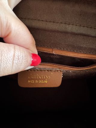 Borsa Burberry a quadri beige e marrone