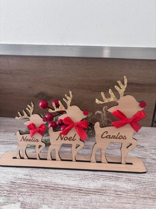 Adorno Navideño Renos Trineo