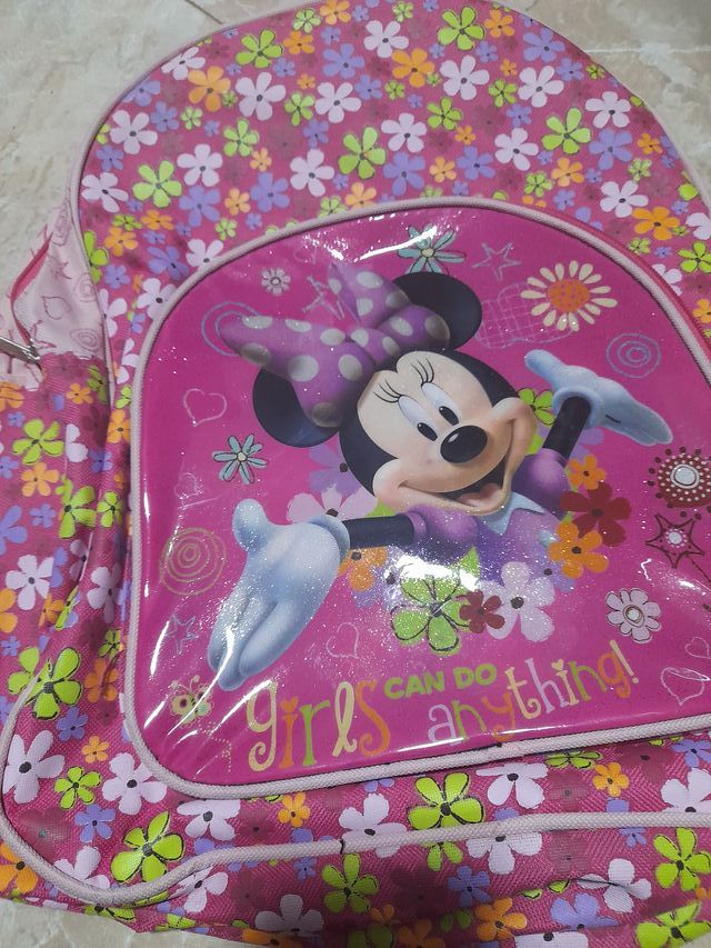 Mochila Infantil Minnie Mouse Flores