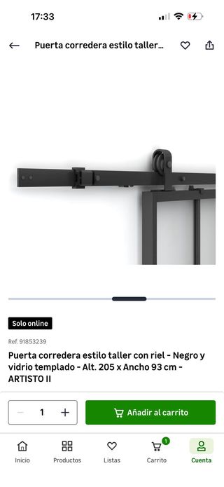 Puerta corredera estilo industrial