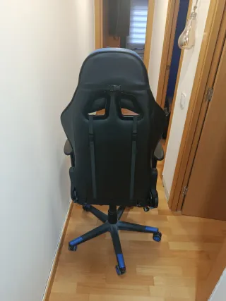 Silla Gaming Azul y Negra