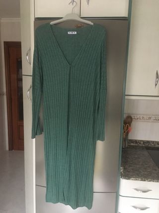 Chaqueta punto verde talla única