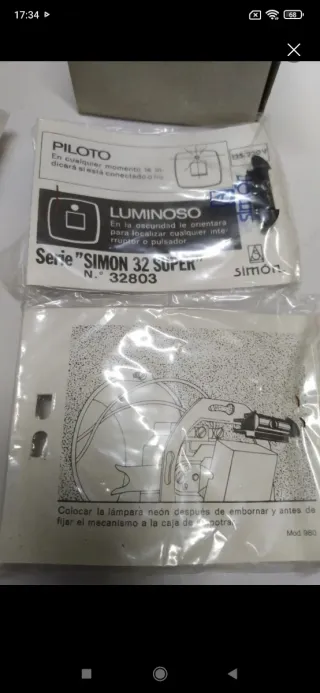 Piloto luz mecanismos SIMÓN serie 32