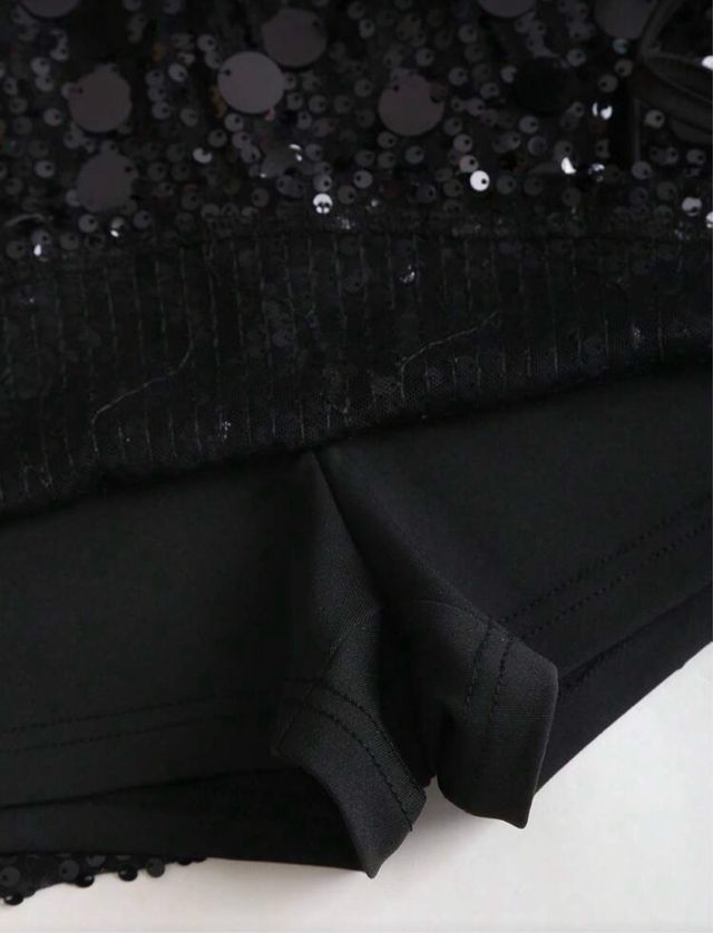 Falda lentejuelas negra