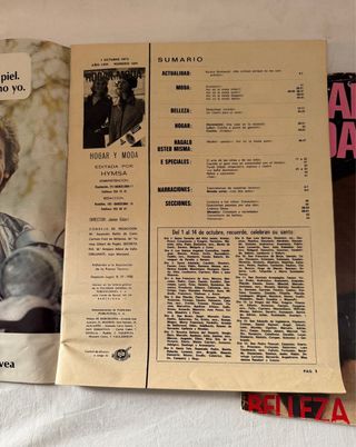 revistas HOGAR Y MODA año 1972 .- 2 unidades