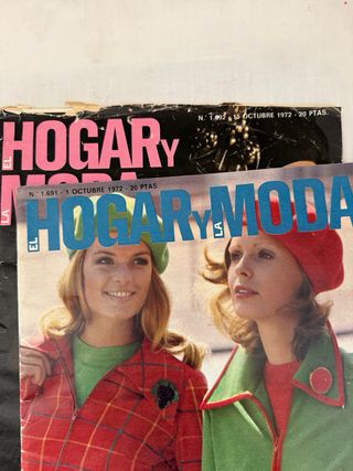 revistas HOGAR Y MODA año 1972 .- 2 unidades