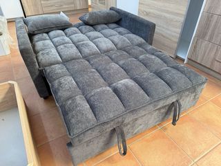 Sofá Cama Gris Tela