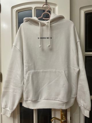 Sudadera Pull&Bear Oversize Blanca Talla S