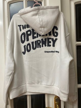 Sudadera Pull&Bear Oversize Blanca Talla S