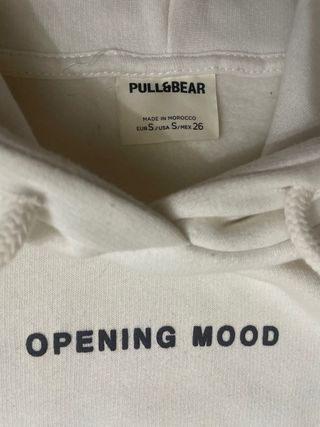 Sudadera Pull&Bear Oversize Blanca Talla S