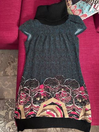 Vestito Lavand blu e rosa