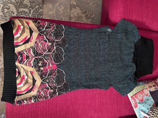 Vestito Lavand blu e rosa