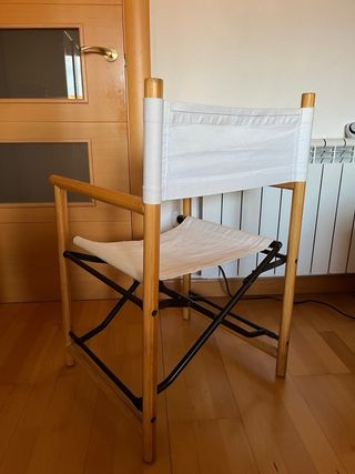 3 Sillas de director madera y tela