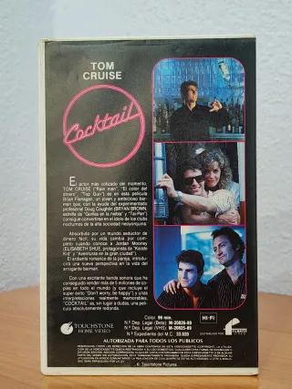 Cocktail Vhs con Tom Cruise de 1988