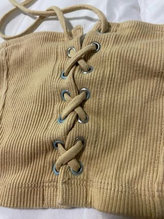 Top Bershka Beige Talla XXS