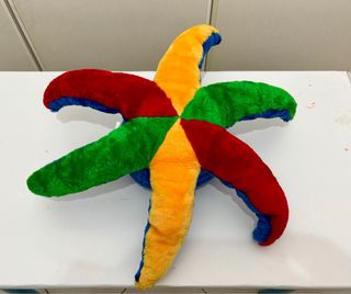 Peluche polipo blu con zampe colorate