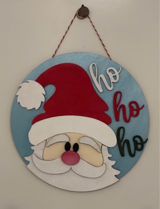 Adorno Navideño Santa Ho Ho Ho