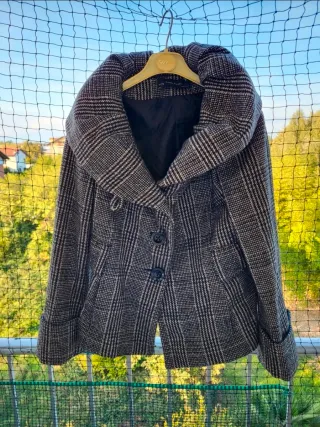 Giacca Zara Basic Lana Collo Ampio Tg S