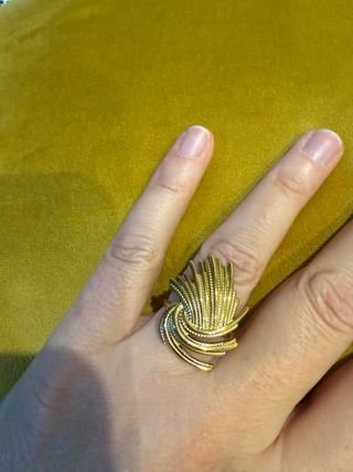 Anillo fantasía dorado mujer