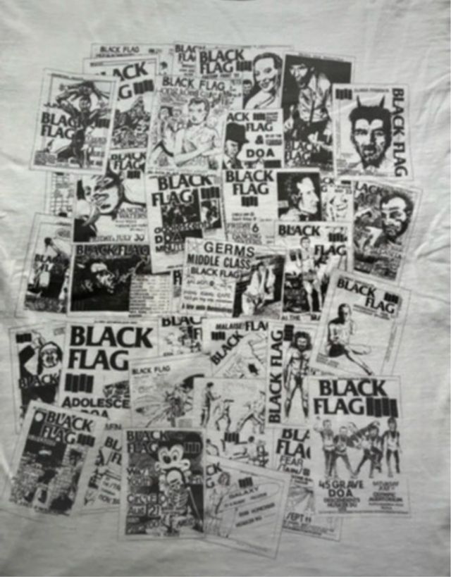 Camiseta Black Flag M Hanes hardcore punk