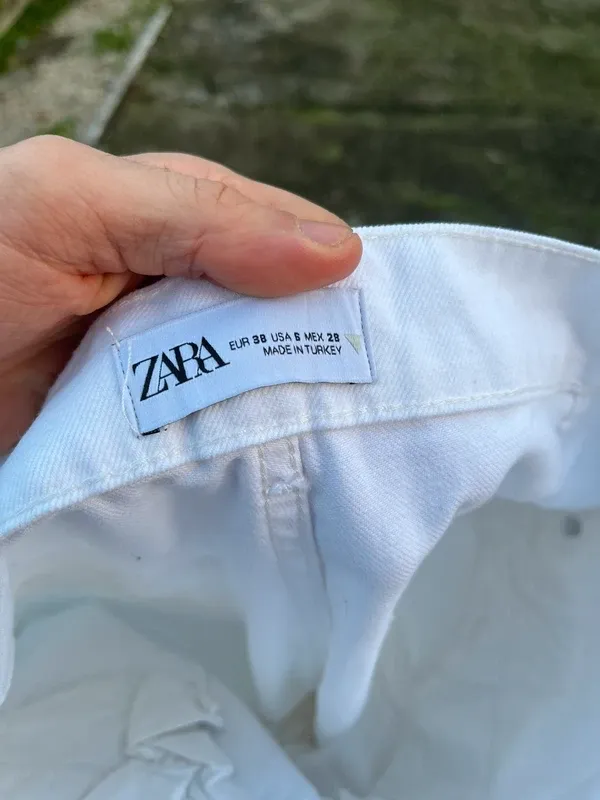 Pantalones Blancos Zara Talla 38