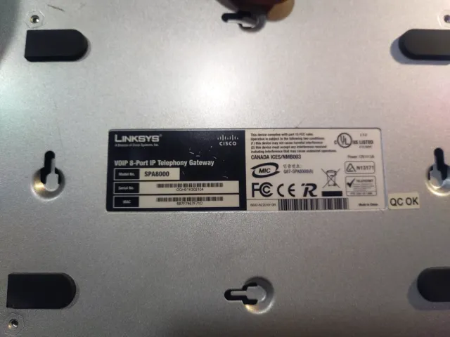 Gateway VoIP Linksys Cisco 8 Canali SPA8000