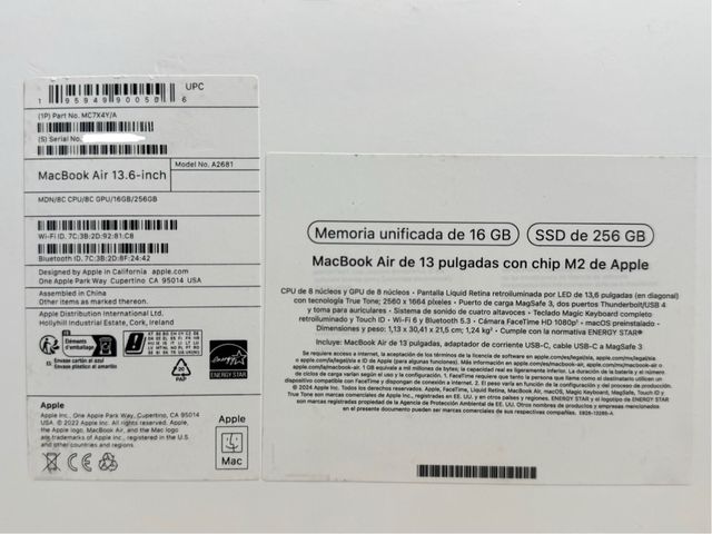 OFERTA MacBook Air M2 16Gb C/Nuevo 3 Años Garantia