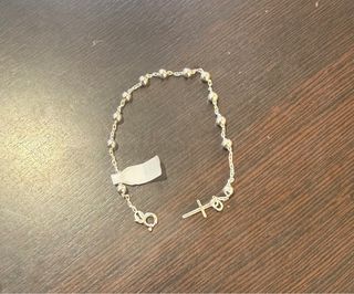 Bracciale Rosario in Argento con Croce