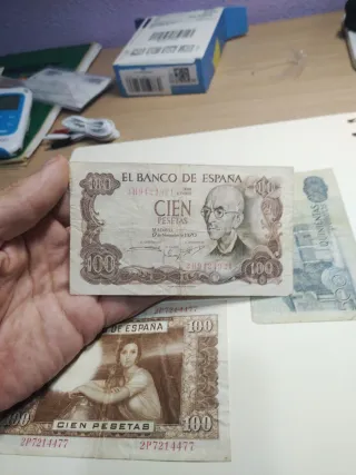 Lote Billetes Pesetas: 1x500 y 3x100