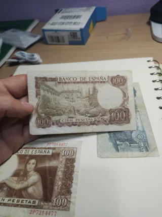 Lote Billetes Pesetas: 1x500 y 3x100
