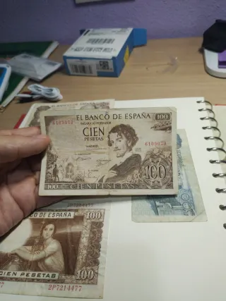Lote Billetes Pesetas: 1x500 y 3x100