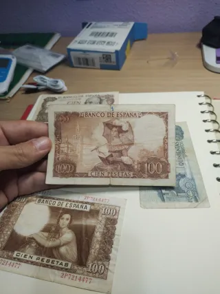 Lote Billetes Pesetas: 1x500 y 3x100