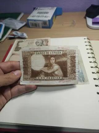 Lote Billetes Pesetas: 1x500 y 3x100