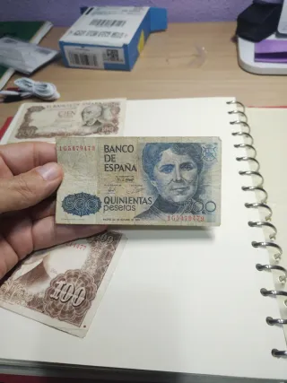 Lote Billetes Pesetas: 1x500 y 3x100