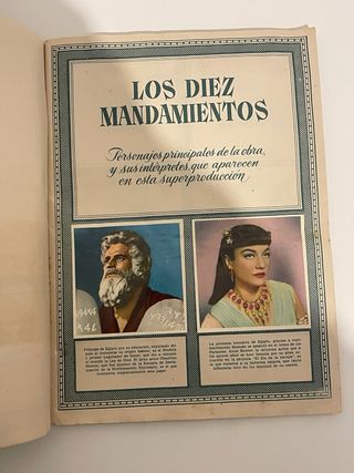 Álbum Los Diez Mandamientos Cromos