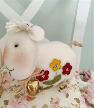 Coppia pecorelle feltro artigianali