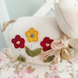 Coppia pecorelle feltro artigianali