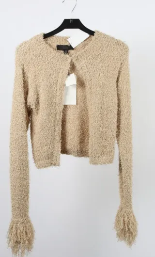 Cardigan Zara flecos beige Talla S