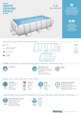 Piscina Bestway Power Steel 404x201x100 cm