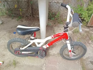 Bicicleta Infantil Monty Roja y Blanca