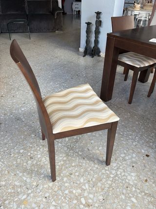 4 Sillas Tapizadas Wengue Lanmobel