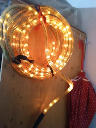 Luci di Natale a nastro trasparenti gialle