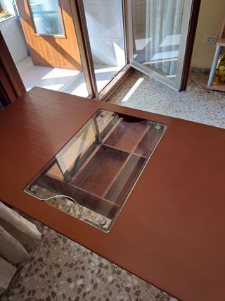 Mesa de centro madera y cristal