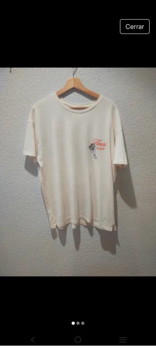 Camiseta manga corta beige