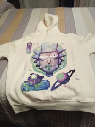 Sudadera beige Rick and Morty