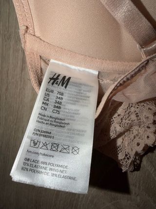 Top encaje beige/rosa